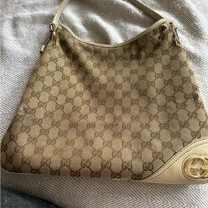 Gucci Tan Monogram Shoulder Bag